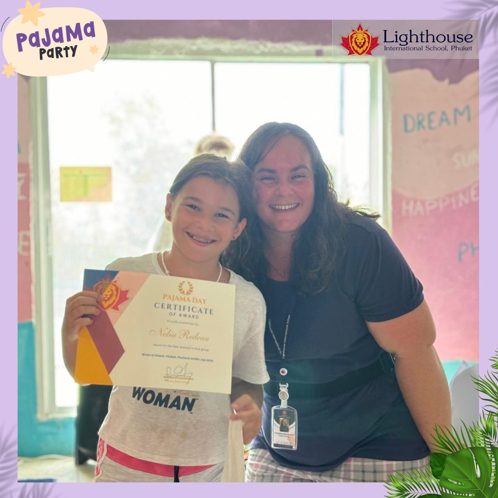 girl and teacher holding to certificate