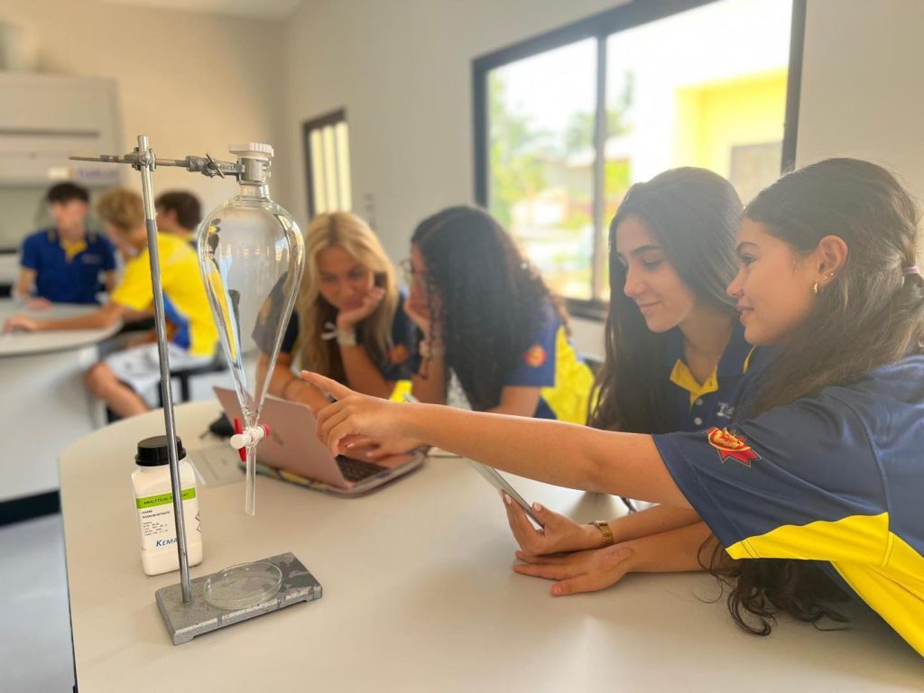 Secondary School students in the science lab