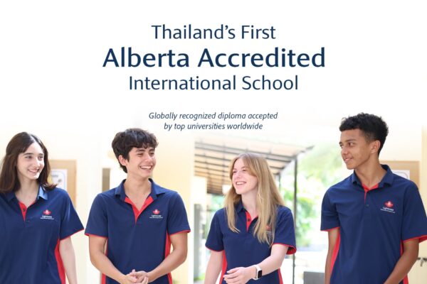 Thailand's First Alberta Accredited International School with image of secondary students