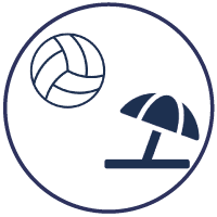Beach volleyball icon