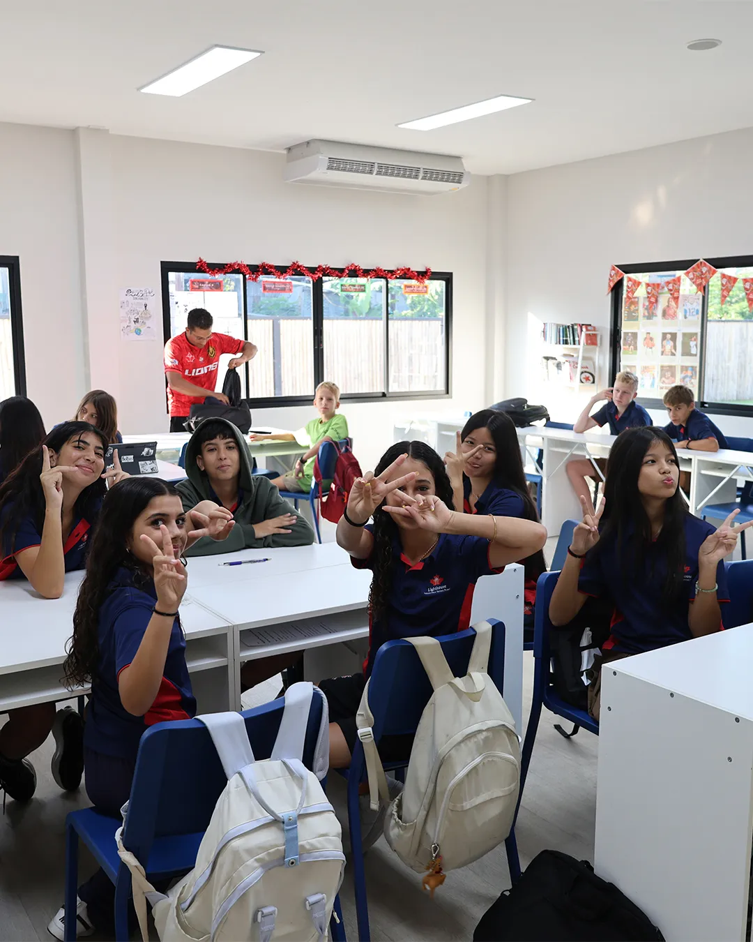 Lighthouse students posing for a picture Lighthouse students posing for a picture