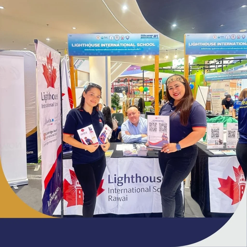 Lighthouse International School booth set up