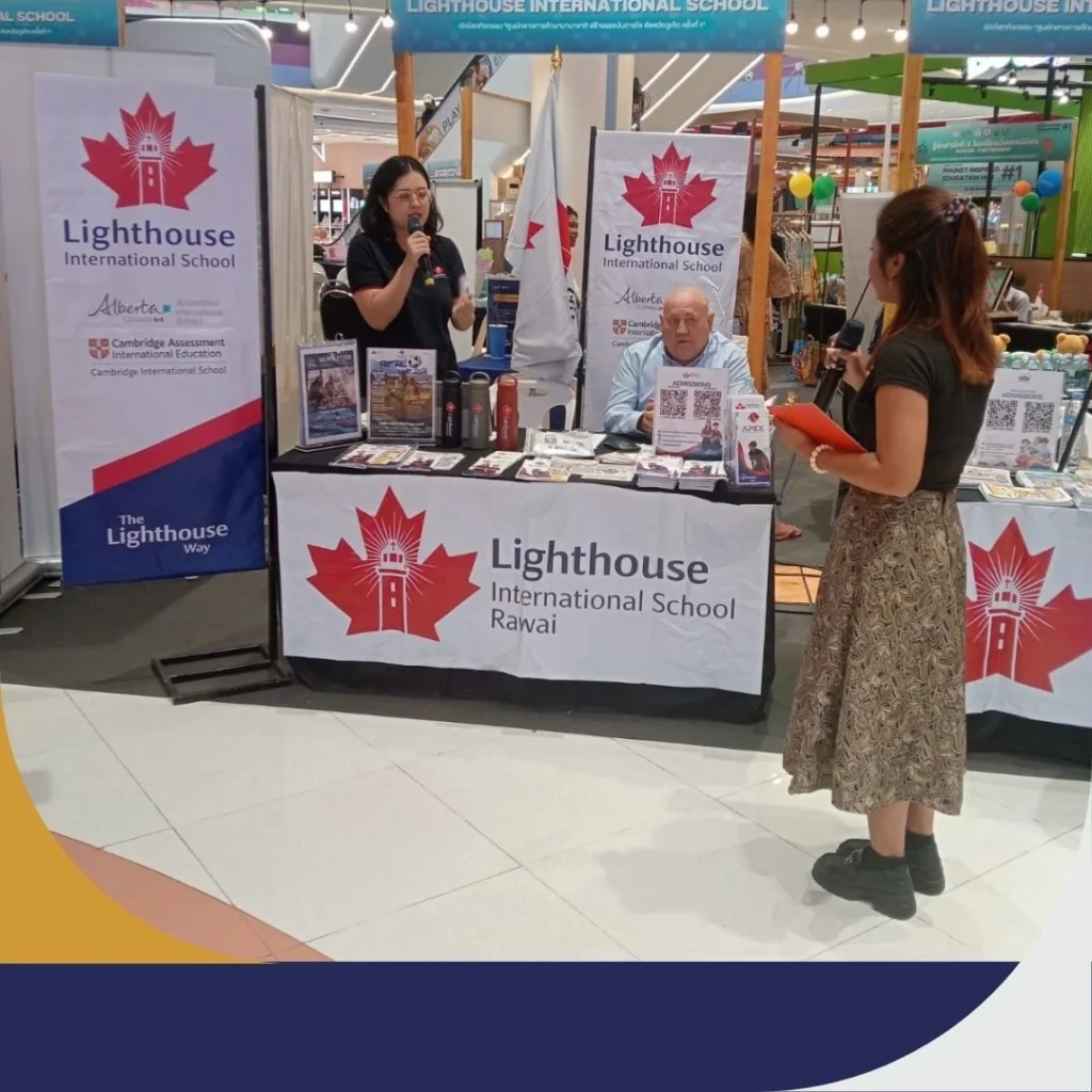 Lighthouse International School booth set up 2