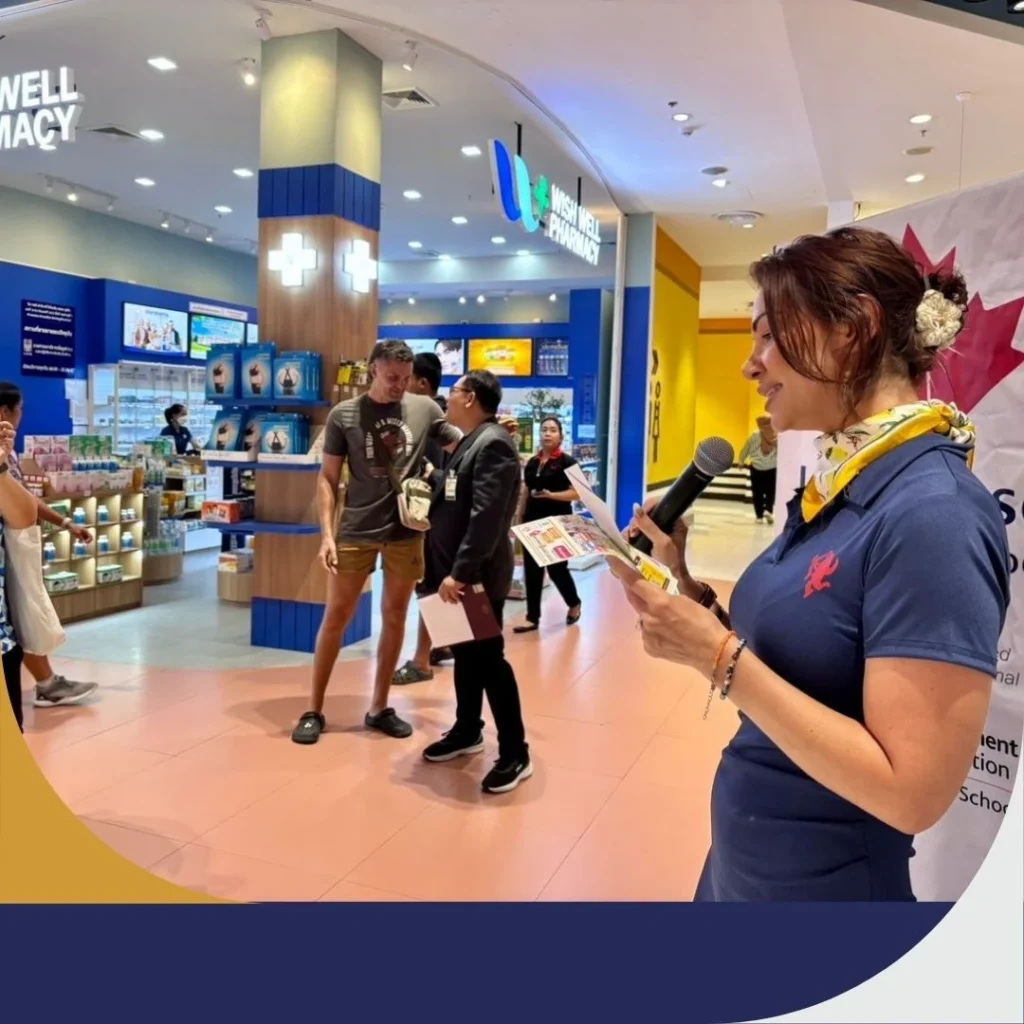 Speaker during the education hub