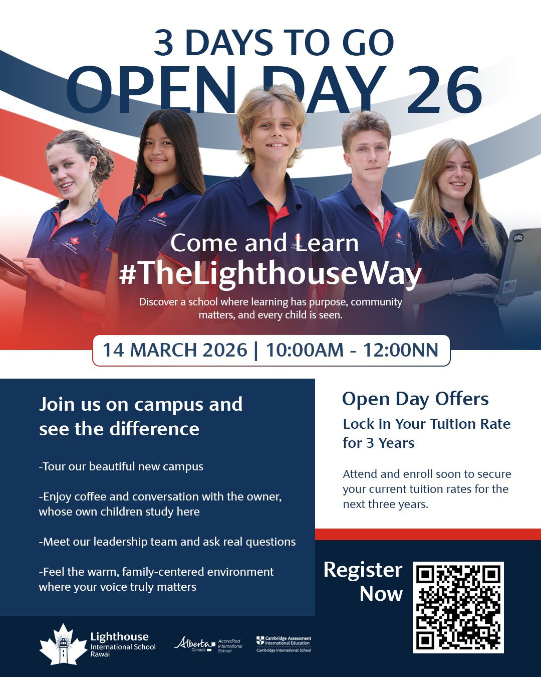 3 Days to go til Open Day