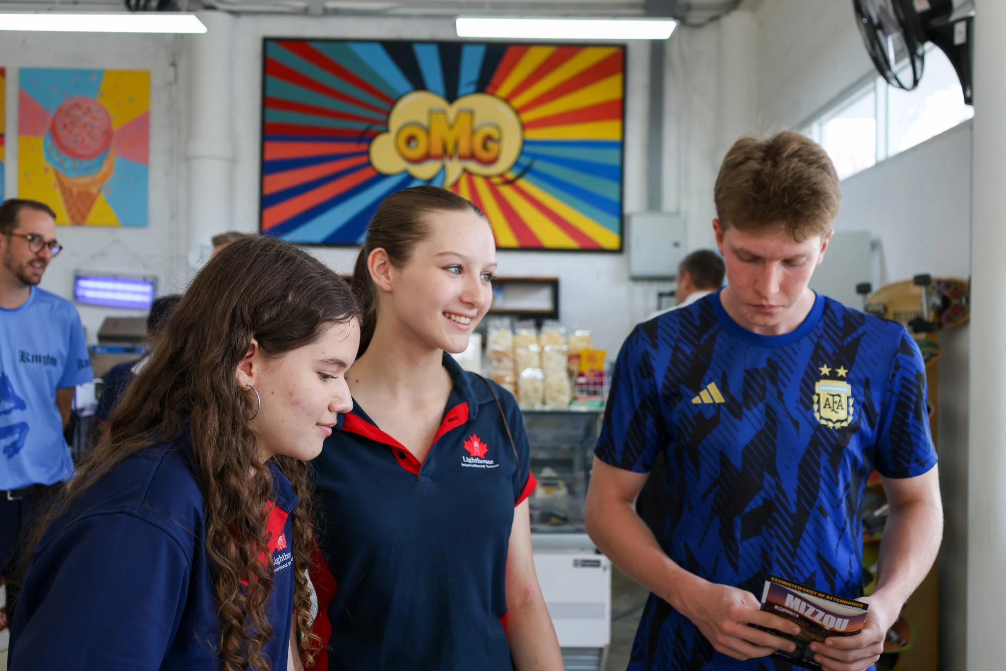 Lighthouse students in the Youtopia cafe