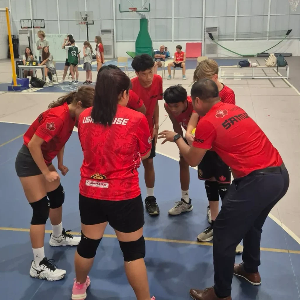 Lighthouse team with coach