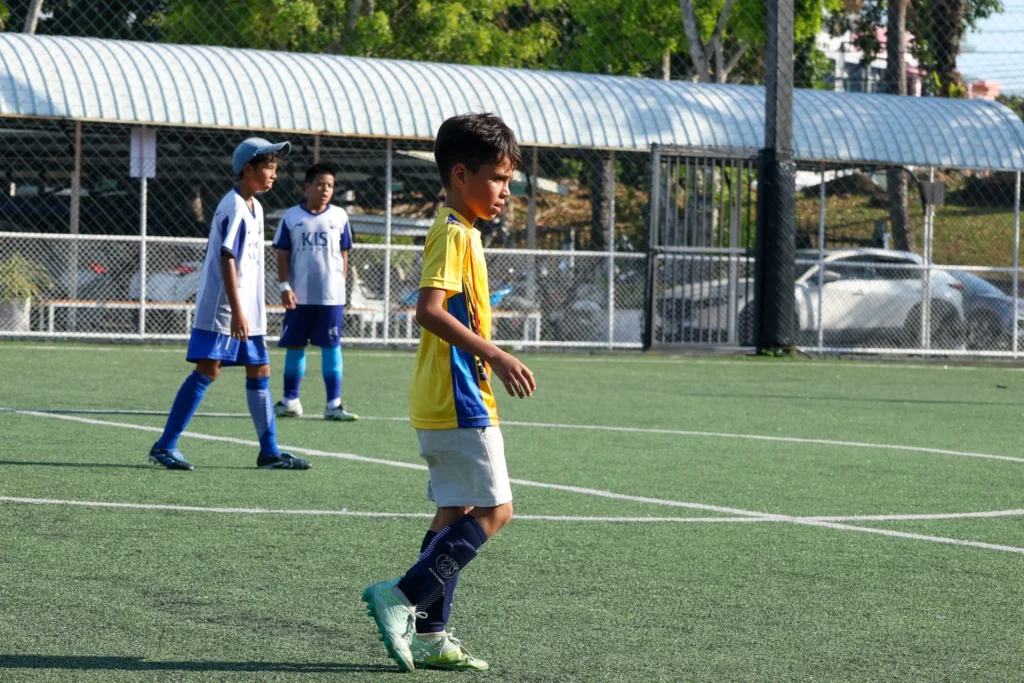 Student in the football field