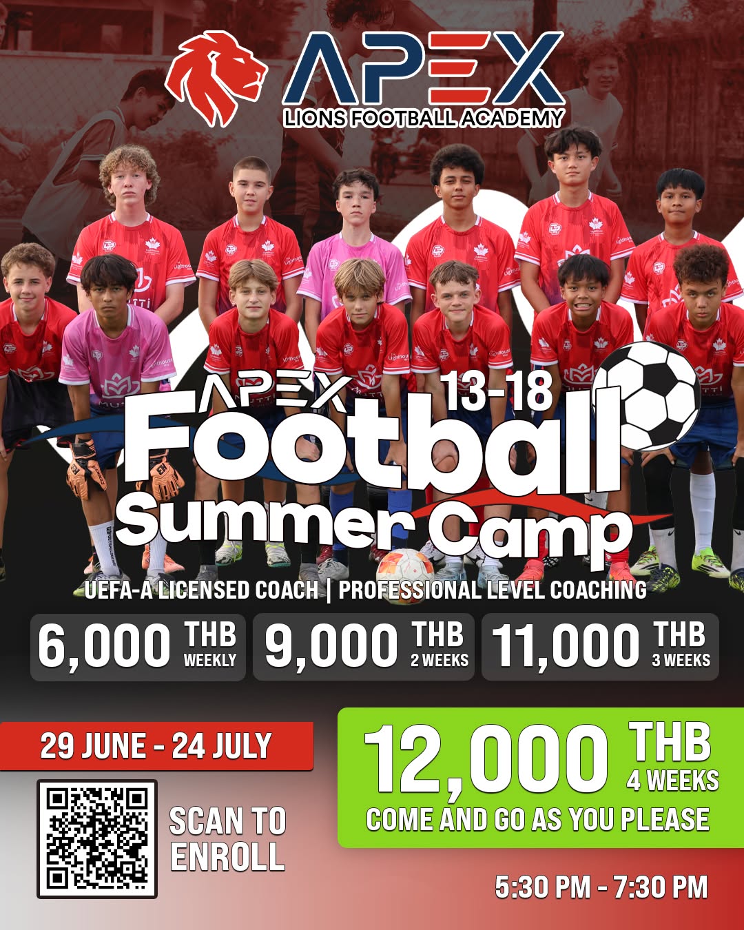 APEX 13-18 Football Summer Camp 2026 poster