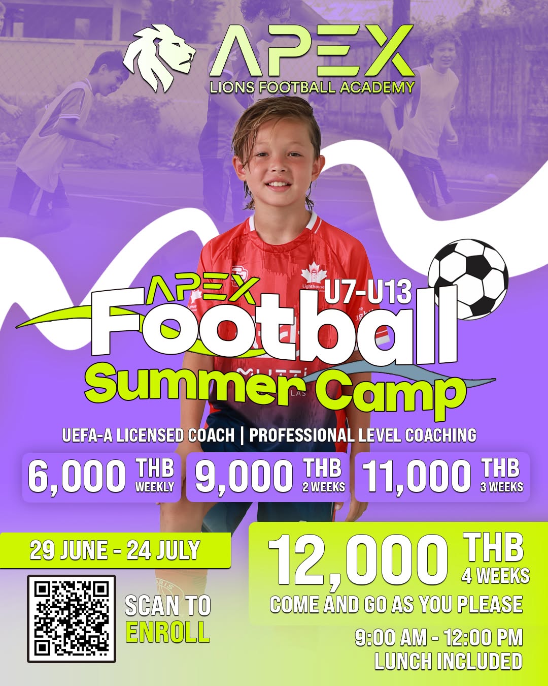 APEX 7-13 Football Summer Camp 2026 poster