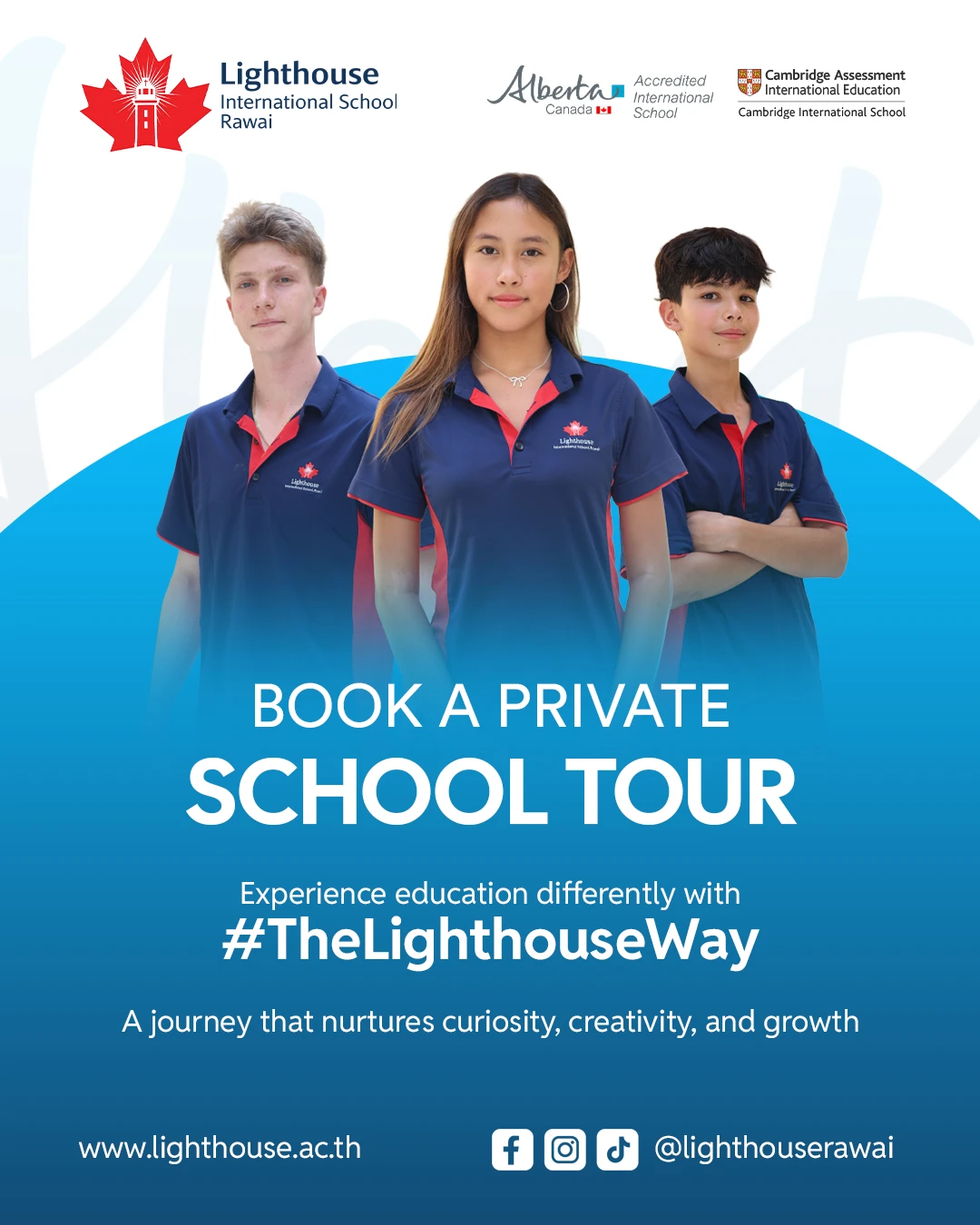 Book a private school tour poster