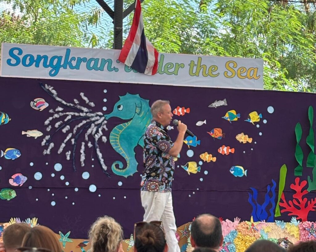 School director giving a speech