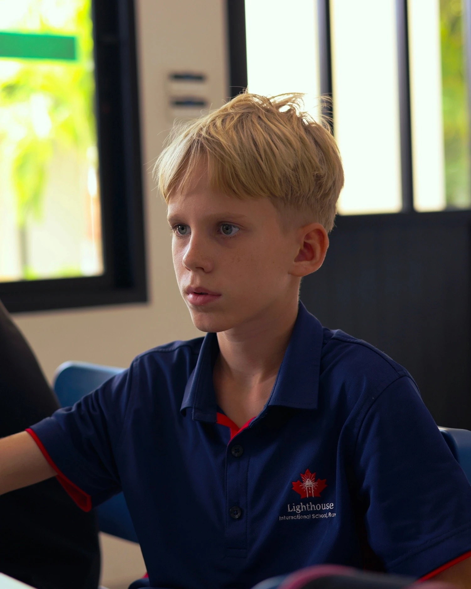 Lighthouse student using computer