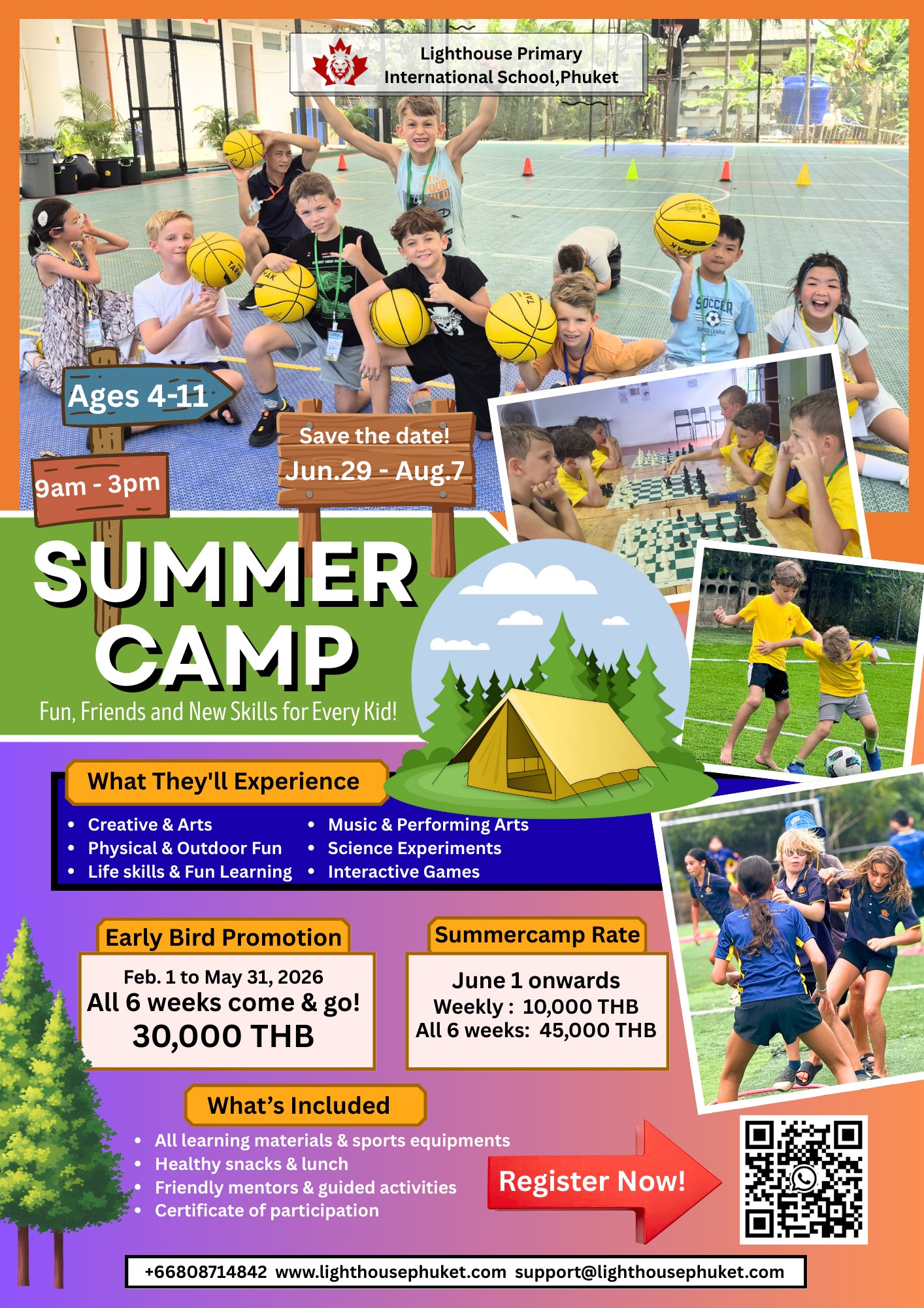 Summer Camp poster for primary school