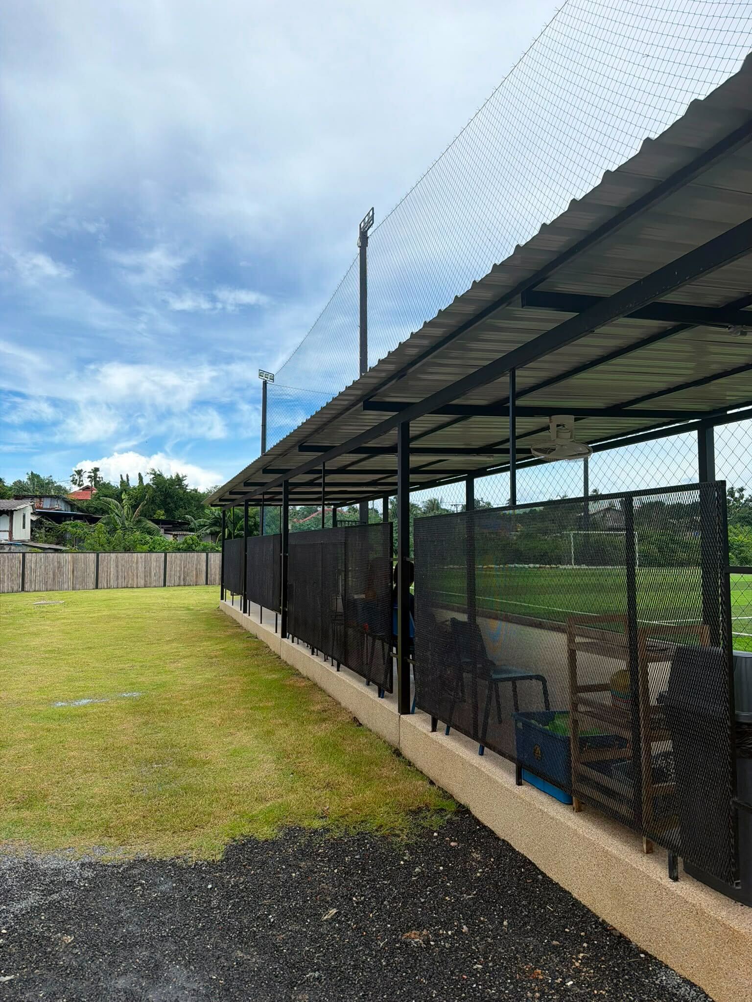 Football field sidelines