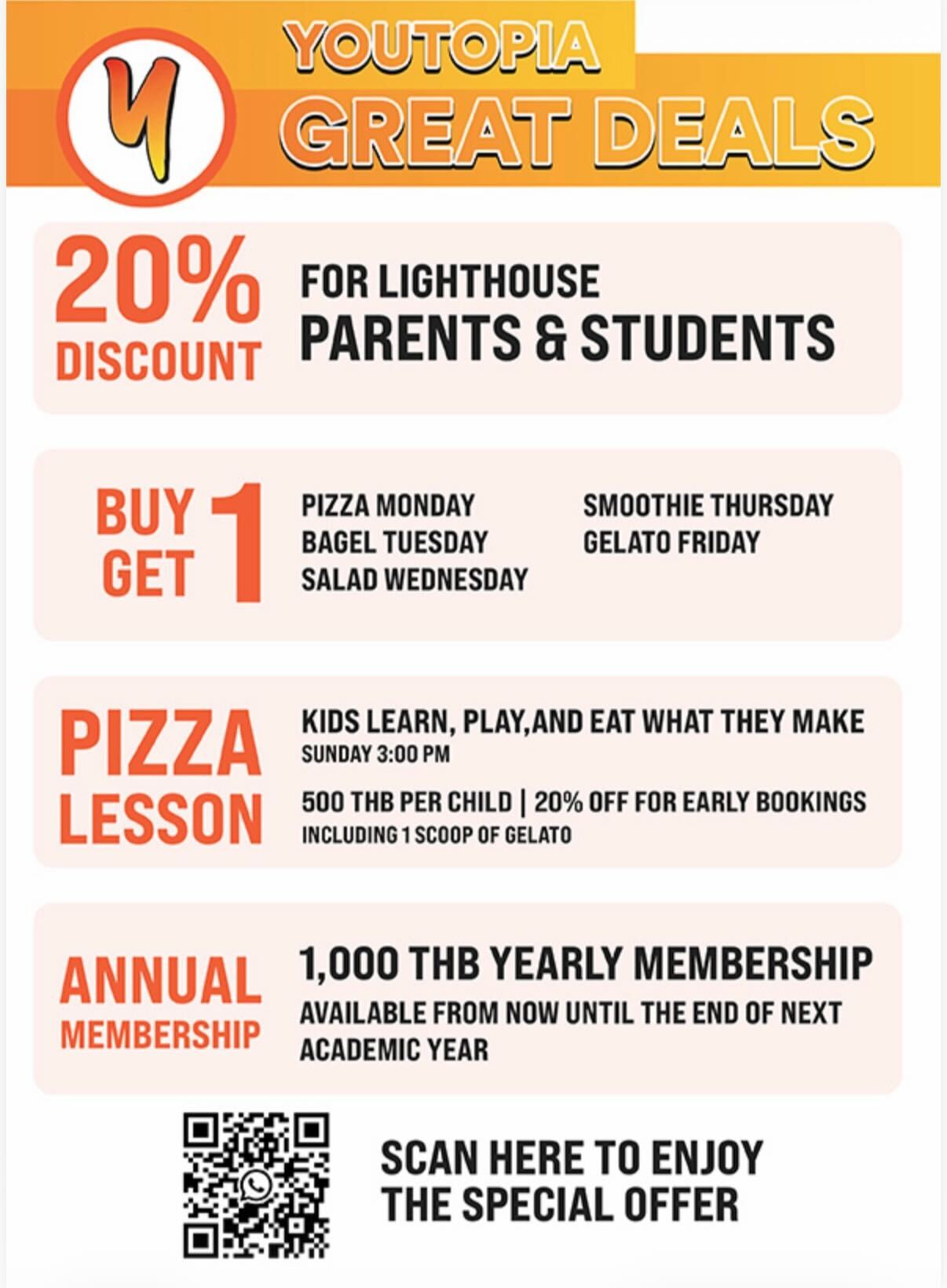 Youtopia discount for Lighthouse students