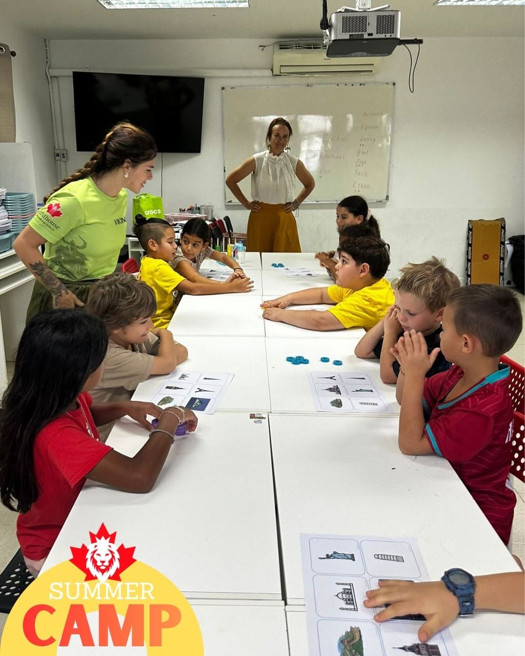 Children working on activities supervised by teachers during Primary Summer Camp at Lighthouse International School