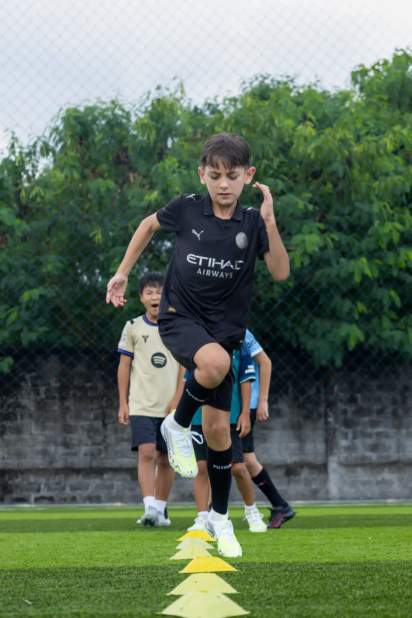 Football practice for students