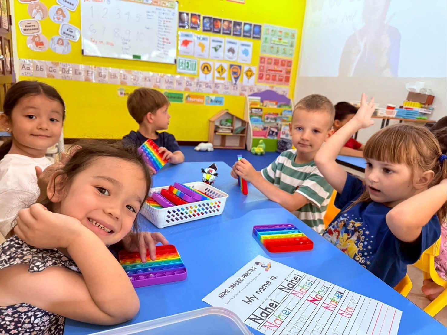 Kindergarten Summer School colorful activity