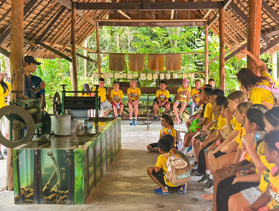 Farmer teaching Lighthouse Phuket students about agriculture 2