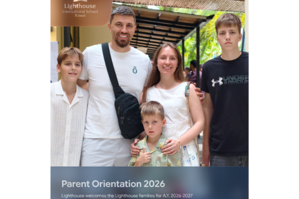 Parents with their children for Parent orientation 2026