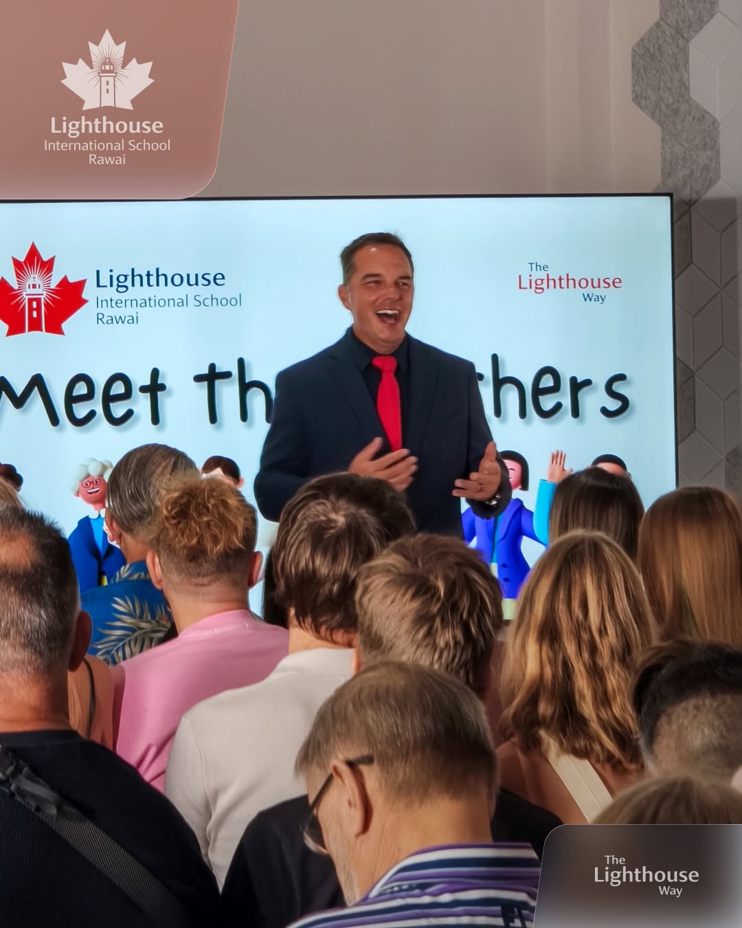 School head giving a speech