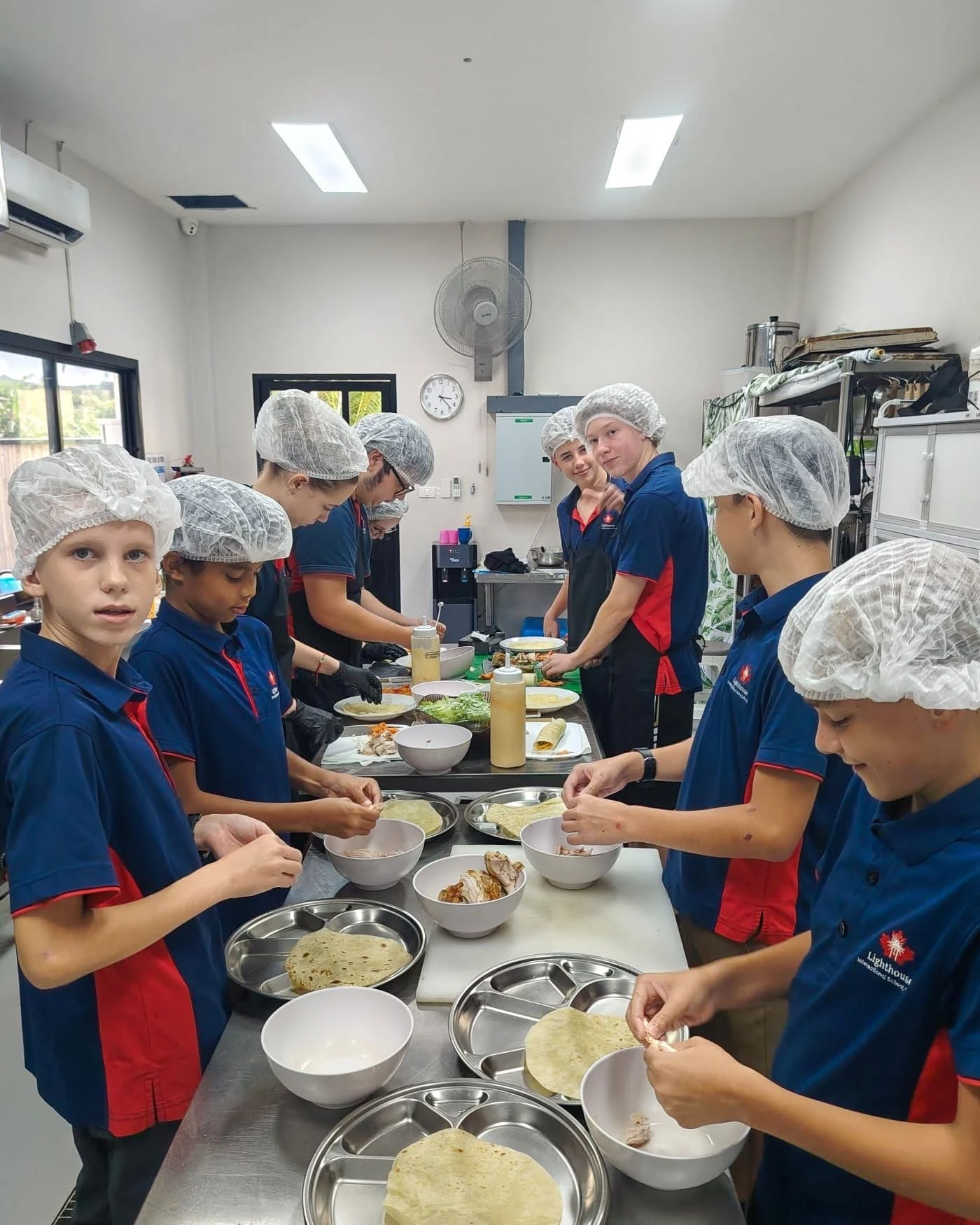 Lighthouse International School students meal prep - ECA